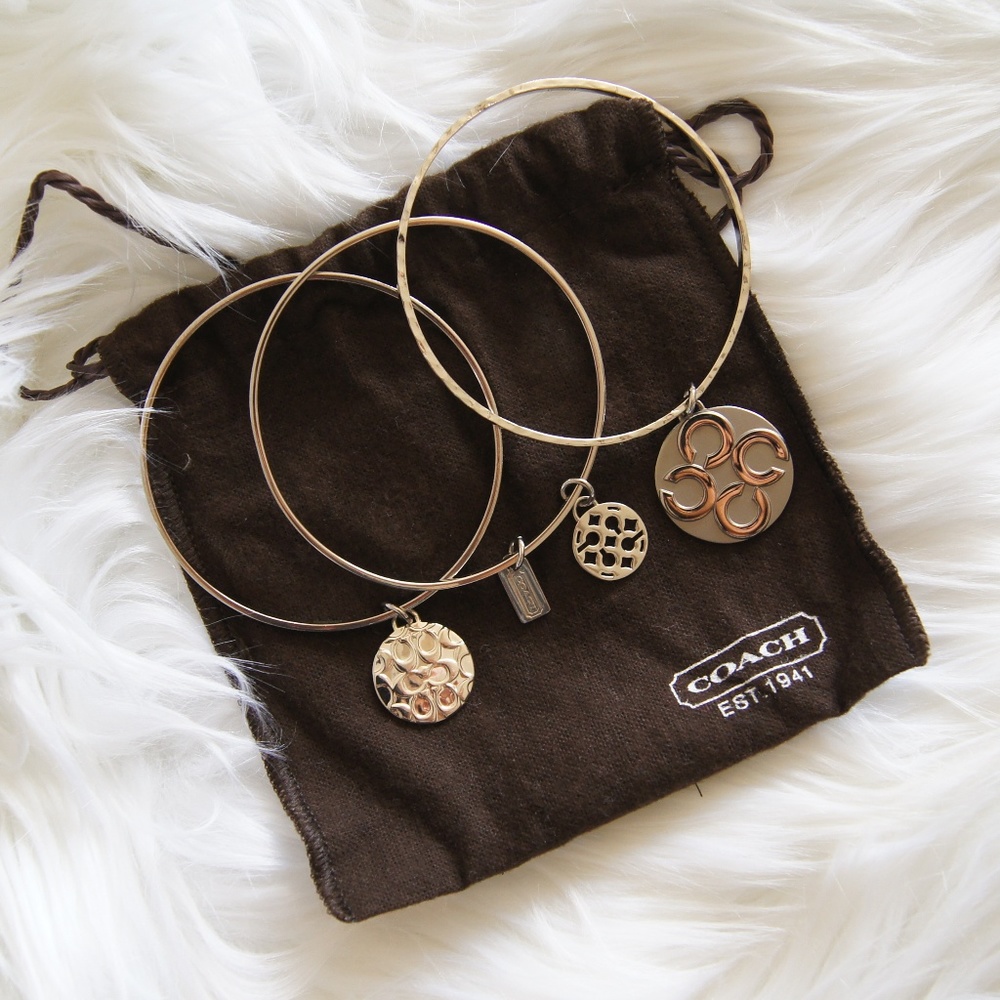 COACH Silver Bracelets- BRAND NEW Set of 3
